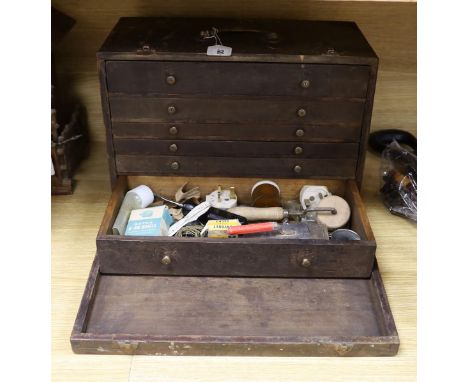 A 6 drawer tool chest and various tools