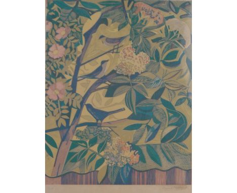 Rupert Shephard (1909-1992),Colour print, birds & flowers, signed in pencil, No 1/ 200 i 19" x 15" framed