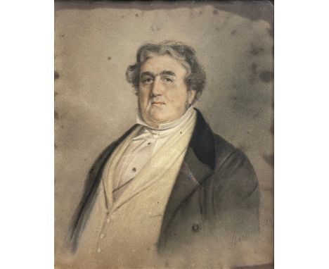 An early 19th century pastel portrait of a gentleman signed Sperling to the lower right and dated 1811 in a glazed birdseye m