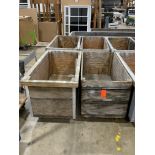 4 Heavy Duty Wooden Bins on Wheels 52" X 28" X 30"