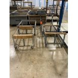 4 Heavy Duty Warehouse Carts 2- 30" X 38" X 24". 1- 41" X 36" X 24". 1- 54" X 33" X 34".