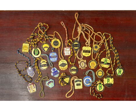 A COLLECTION OF PERAK TURF CLUB ENAMEL MEMBERS BADGES
Ranging in dates from 1948 through to 1982, the majority by W. O. Lewis