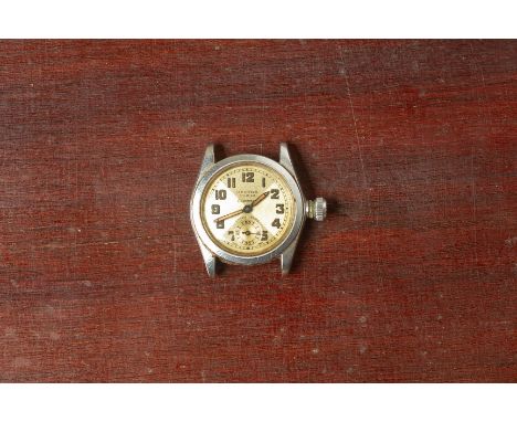 A TUDOR OYSTER STAINLESS STEEL WRISTWATCH
Circa 1930s
With Gammeter, Singapore retailers dial, Arabic numerals, hour markers 