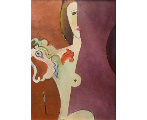Simons, M. "La Pittrice Manuela" 1981, Öl/Leinwand, verso sign./betit., 80x60cm (m.R. 92x72,5cm)