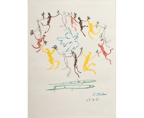 Picasso, Pablo (1881-1973) "La ronde de la jeunesse" 1961, Farblithographie, i. Druck sign./dat., Trockenstempel "Editions Co
