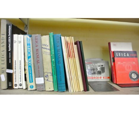 An interesting collection of Leica manuals and photography books, together with a quantity of vintage Leica ephemera 