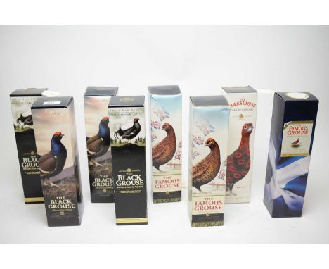 Four bottles of The Black Grouse Blended Scotch Whisky, each in box; and four bottles of The Famous Grouse Blended Scotch Whi