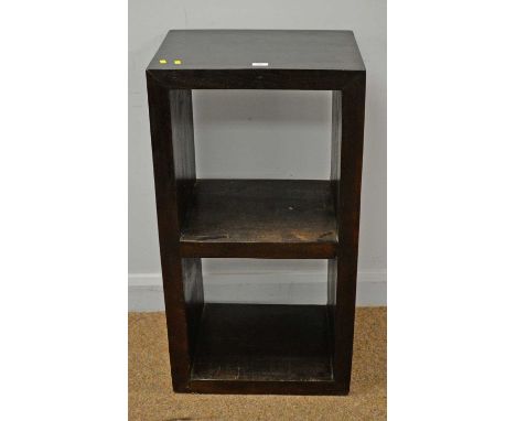 An Asian ebonised hardwood shelf unit, 49 x 38 x 94cms high. 