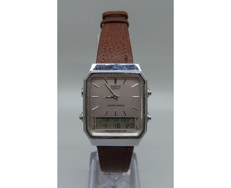 A Casio Quartz AB-500 Module 386 vintage wristwatch, ANA-DGT Japan C-Telememo 50 data 