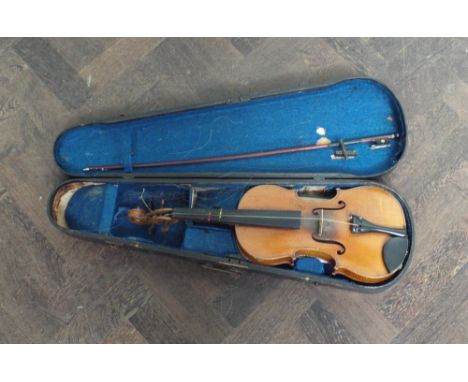 Violin with bow in case 