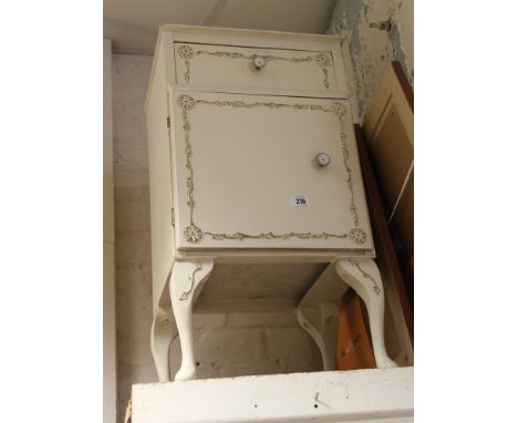 Cream painted vintage bedside cabinet