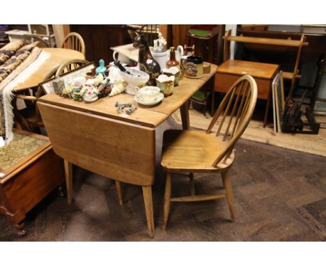 Light Ercol drop leaf table