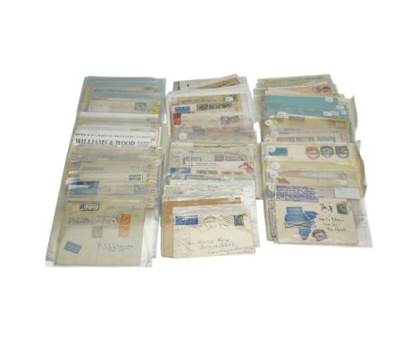 Mostly African stamps on covers or cards, including various 'On Active Service' covers, Air Mail covers with 'First Air Mail 