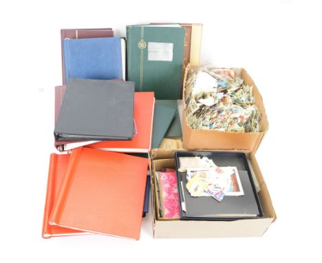 Great British and World stamps, including Portugal, Spain, Monaco, Vietnam etc, housed in various albums or folders and loose