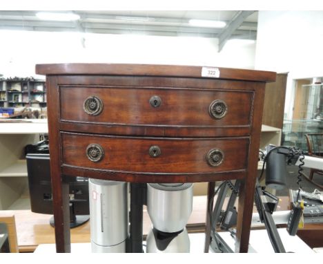 An early 20th Century reproduction Regency style side table having two drawers