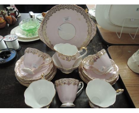 A part tea service by Royal standard in the coronet design 15 pieces approx