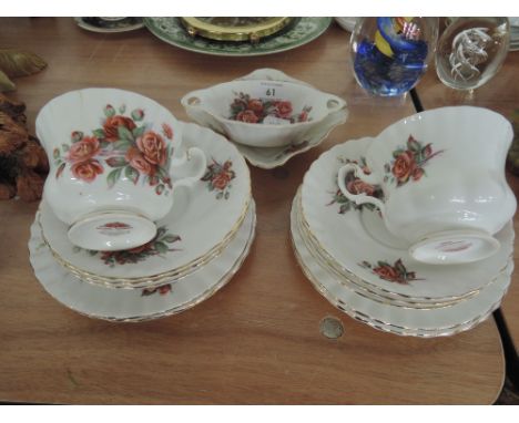 A part Royal Albert Centennial Rose tea service (approximately) 10 pieces