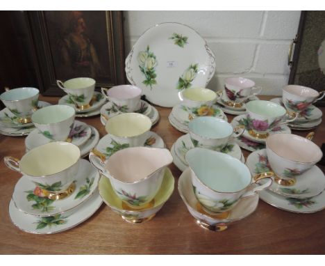 A Paragon Rondezvous tea service, designed by Harry Wheatcroft, (approximately) forty five pieces.