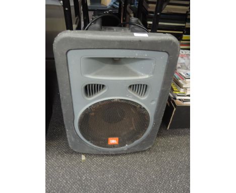 A JBL powered speaker