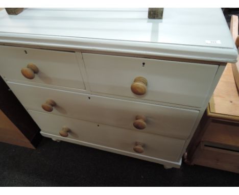 A painted chest of two over two drawers
