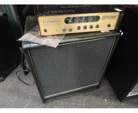A Matrix Elements VB-800 amplifier head and matching speaker cabinet