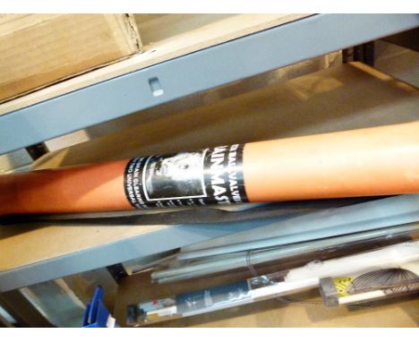 Boxed 30ft drain clearing set with two universal tools