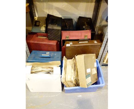 Shelf of cased 78 rpm vintage records