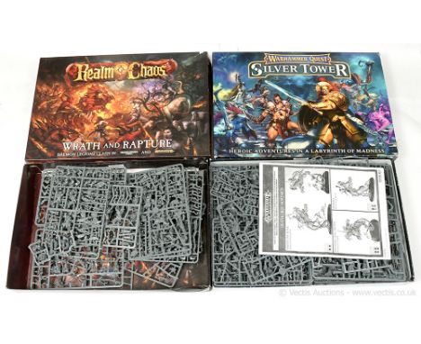 Games Workshop Warhammer 2 x boxed Games (1) Warhammer Quest Silver Tower - most items on sprue with instruction sheet but no