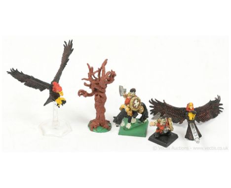 Citadel Warhammer a Lord of the Rings related group to include ME15 Gimli Dwarf Hero and also Mounted version with Pony, 2 x 