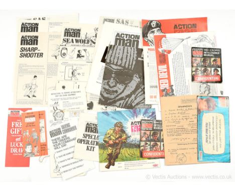 Palitoy Action Man Vintage a group of Instruction/Leaflets to include; Talking Commander; Special Operations Kit; Deep Sea Di
