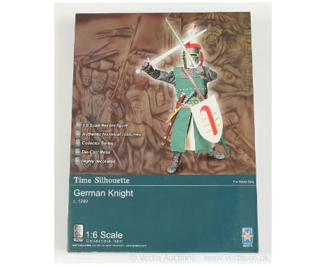 Ignite 1/6th scale Time Silhouette German Knight circa 1290 - dressed historic figure with weapons and shield - generally Min