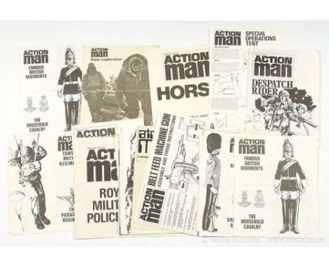 Palitoy Action Man Vintage a group of Instruction/Leaflets including; Polar Exploration; Famous British Regiments "The Househ