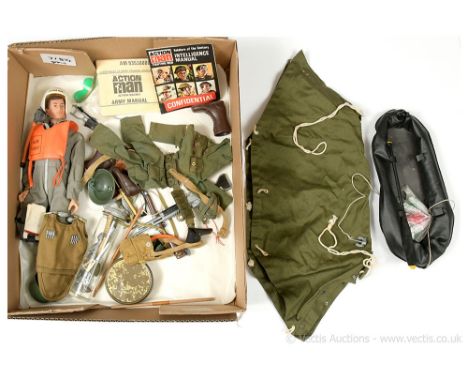 Palitoy Action Man Vintage a mixed lot to include painted head figure - Scramble Pilot, various uniform items and accessories
