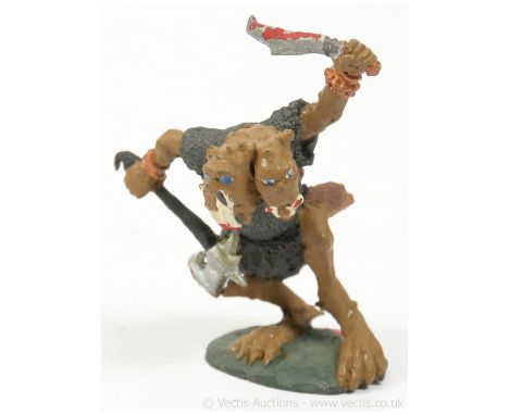 Warhammer Citadel Pre-Slotta model - 1983 Chaos Troll Leaping Slomm Two Face Special Monster - painted to a Good condition.