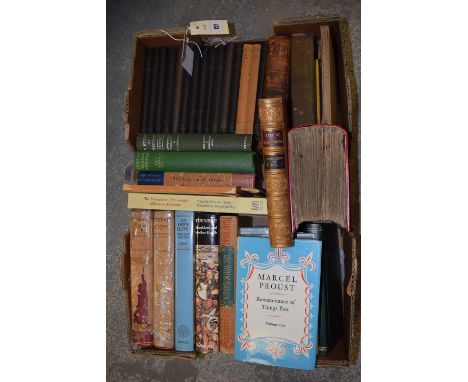 Volumes 1, 2 and 3 Remembrance of Things Past, by Marcel Proust, Durham school register 5th Edition; Life of Wellington volum