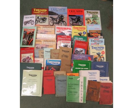 Collection of books and manuals relating to the Triumph books and manuals to include a Instruction Manual for Triumph Motorcy