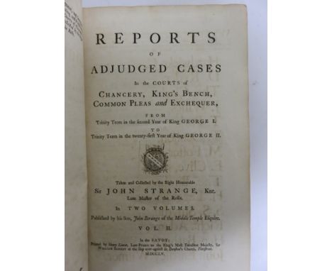 Reports of the Adjudged Cases in the Courts of Chancery, King's Bench, Common Pleas and Exchequer from the Trinity Term in th