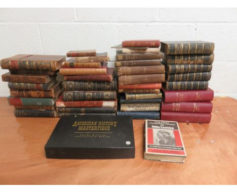 Collection of old cloth and leather relating to history to include: GREEN, J. R - A Short History of the English People - thr