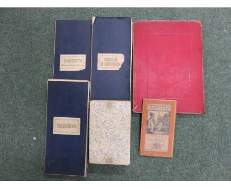 Collection of six maps to include: an Ordnance Survey Map Town Map of Oxford - 1919, coloured, folded, 70cm x 77cm tog. w. a 