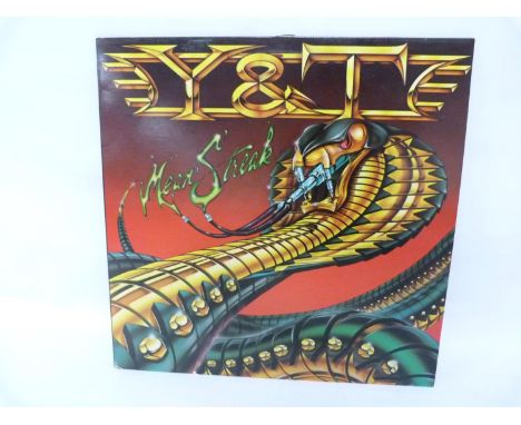 Two LP's to include Y &amp; T, Mean Streak with patch  Vinyl mostly Ex 