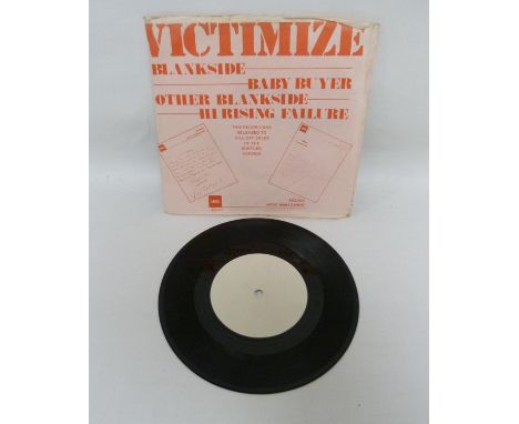 Victimise 'Baby Buyer' UK original, 1979. White label with Skids&nbsp; and Victimise concert ticket from Grannies, Cardiff, d