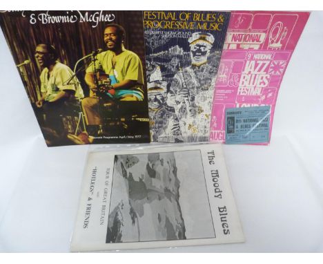 Jazz, Blues souvenir brochures and ephemera, inc Sonny Terry &amp; Brownie McGhee 1977, Bath festival of Blues &amp; Progress