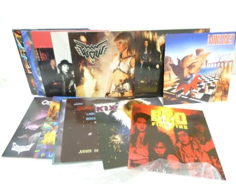 Selection of 25 rock albums to include Kick Axe, Ezo, Barojo and Saigon Kick.  Vinyl mostly EX 