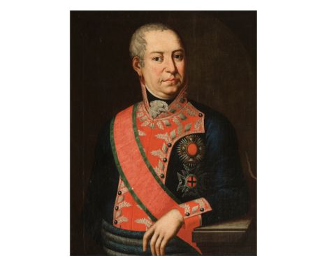 Unbekannter Meister Portrait eines Fürsten1790-1810Öl auf Leinwand 76 x 58 cm, mit Rahmen 104 x 85,5 cm 