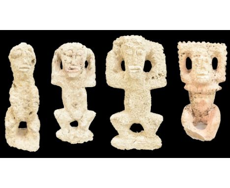 Four Iniet carvings, East New Britain, Papua New Guinea, height of largest 33cm.Additional InformationGeneral wear throughout