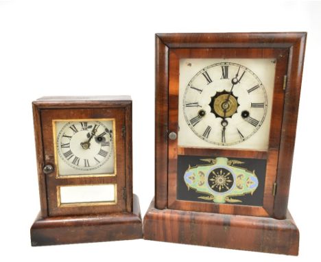 JEROME &amp; CO OF NEW HAVEN, CONN. USA; a late 19th century American 'ex Cottage' mantel clock, the circular dial set with R