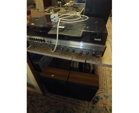 A RETRO NATIONAL PANASONIC COMPACT STEREO AND SPEAKERS  SG - 107 L