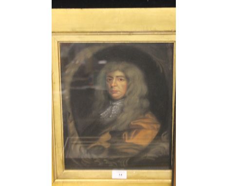 A LATE 18TH / EARLY 19TH CENTURY ENGLISH SCHOOL PORTRAIT STUDY OF A GENTLEMAN, unsigned, pastels on paper, framed and glazed,