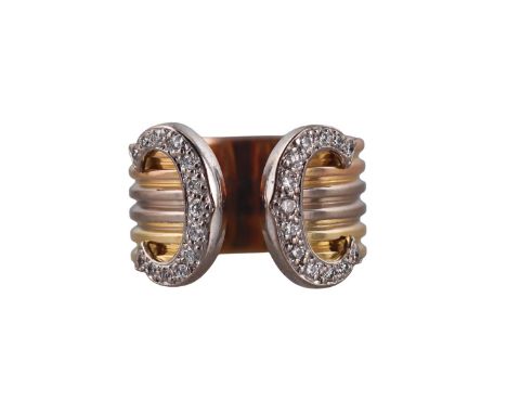  Metal  : 18k Rose Yellow White Gold   Designer  : Cartier   Gemstone  : Diamonds approx. 0.22ctw.    Measurements  :  Ring s