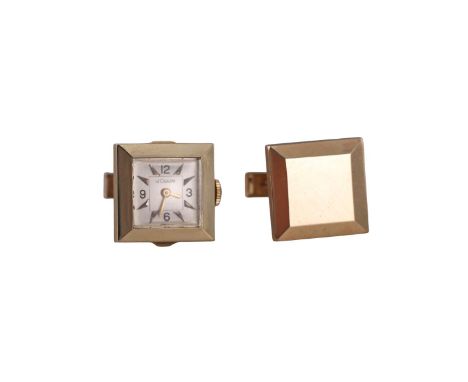  Metal : 14k Yellow Gold   Designer  : LeCoultre  Movement  : Manual Wind LeCoultre cal 490/BW    Measurements  : Cufflinks m